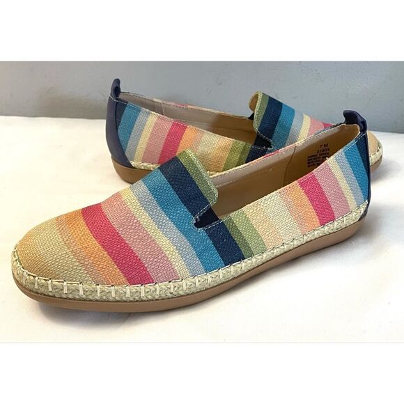 Beacon Fashion Multicolored Canvas Loafers Women’s Shoes Size 7 Medium New - Picture 5 of 12